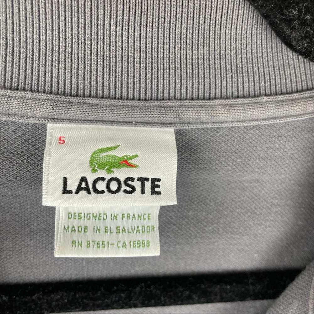 Lacoste Gray Short Sleeve Polo T Shirt Top Men’s XL - Picture 3 of 8